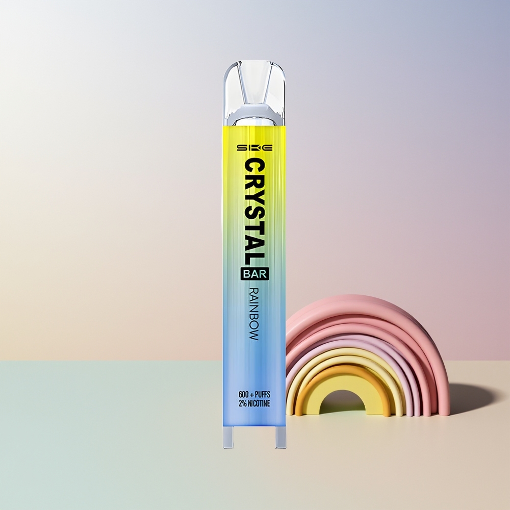 SKE Crystal BAR 600 Engangsdamp Rainbow Norge Engros 2% Nikotin 600 Puffs Mesh Coil