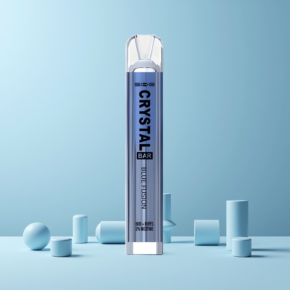 SKE Crystal BAR 600 Engros Norge Blå Fusjon 2% Nikotin 500mAh 600 Pust