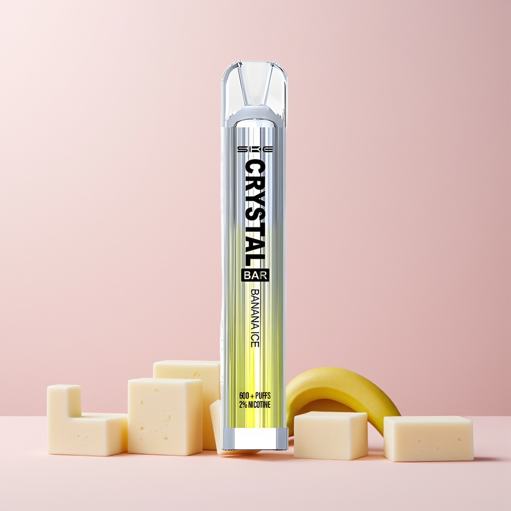 SKE Crystal BAR 600 Norge Engros Bananis med 2% Nikotin og 600 Puffs