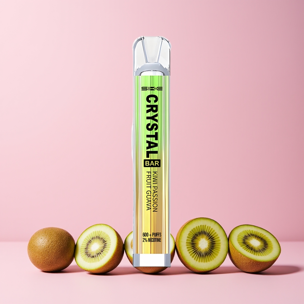 SKE Crystal BAR 600 Norge Engros Kiwi Pasjonsfrukt Guava 2% Nikotin 500mAh 600 Puffs