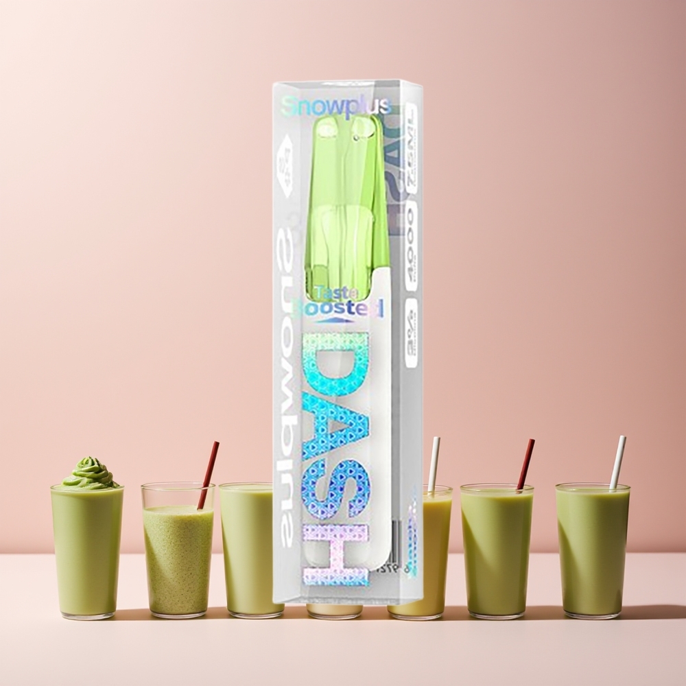 Snowplus Dash 4000 Puffs Norge Engros Keramisk 530mAh 7.5ml Matcha Smoothie 3% 5%