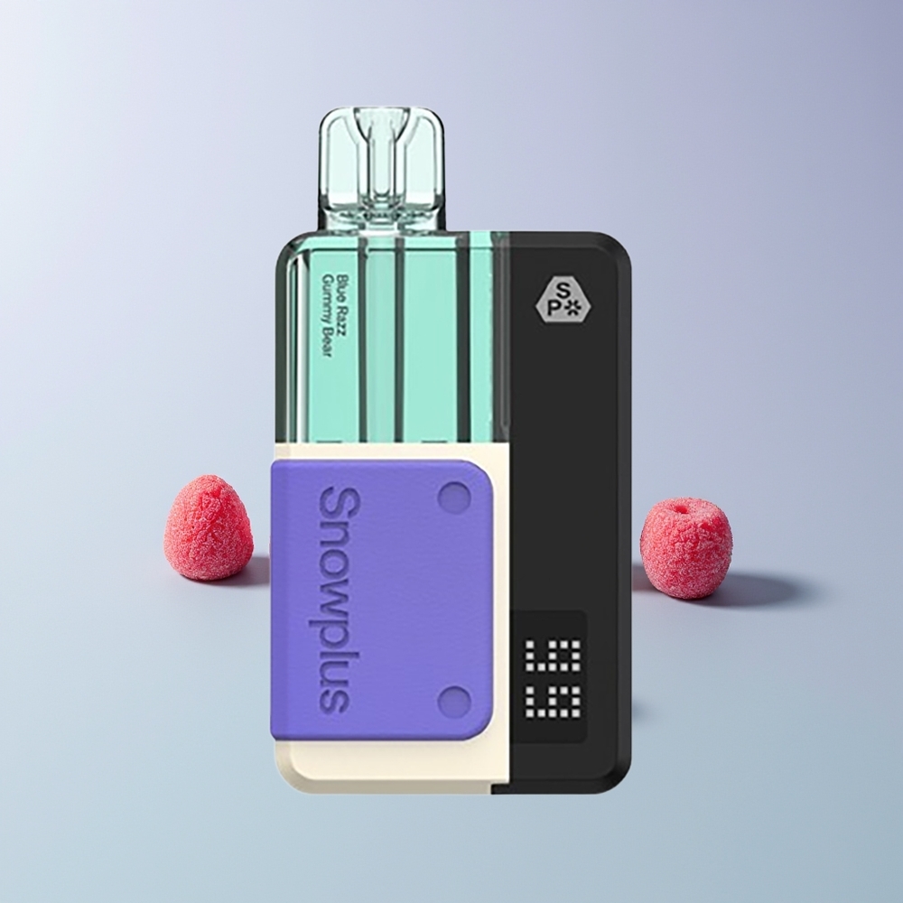 Snowplus Swift 5000 Puffs Dual Mesh 1000mAh Blå Razz Gummy Bear Norge Engros