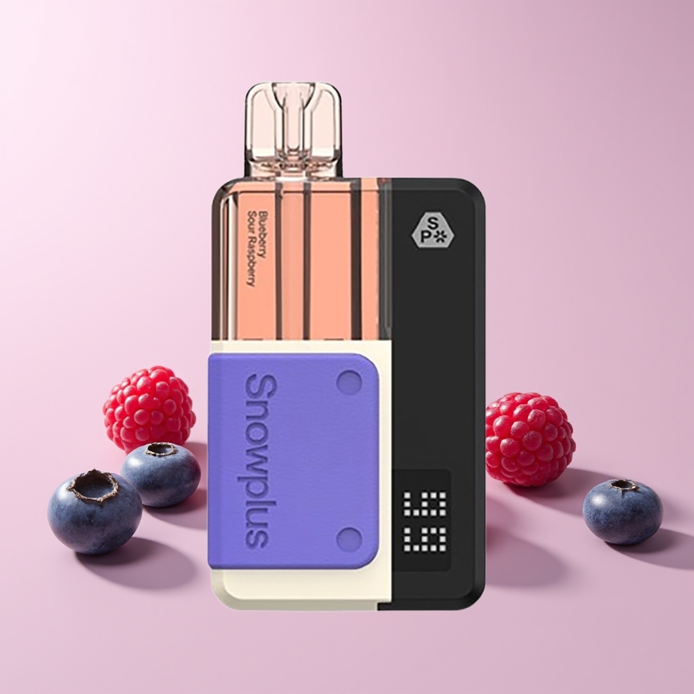 Snowplus Swift 5000 Puffs Dual Mesh 1000mAh Blåbær Sur Bringebær Norge Engros