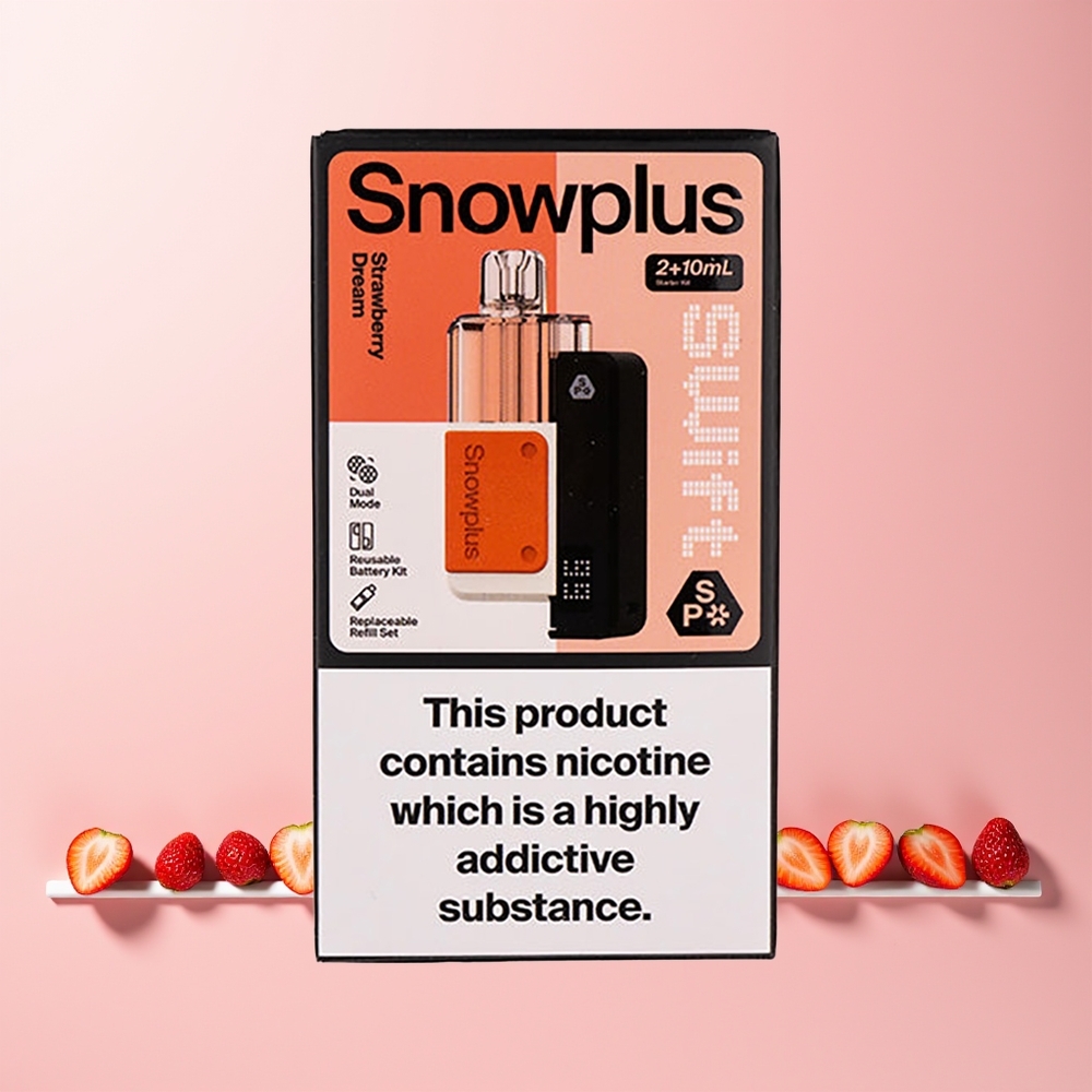 Snowplus Swift 5000 Puffs Dual Mesh 1000mAh Norge Engros Jordbærdrøm