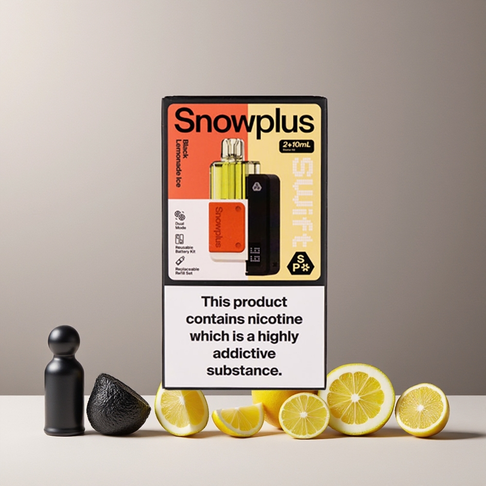 Snowplus Swift 5000 Puffs Dual Mesh 1000mAh Norge Engros Svart Sitron Is