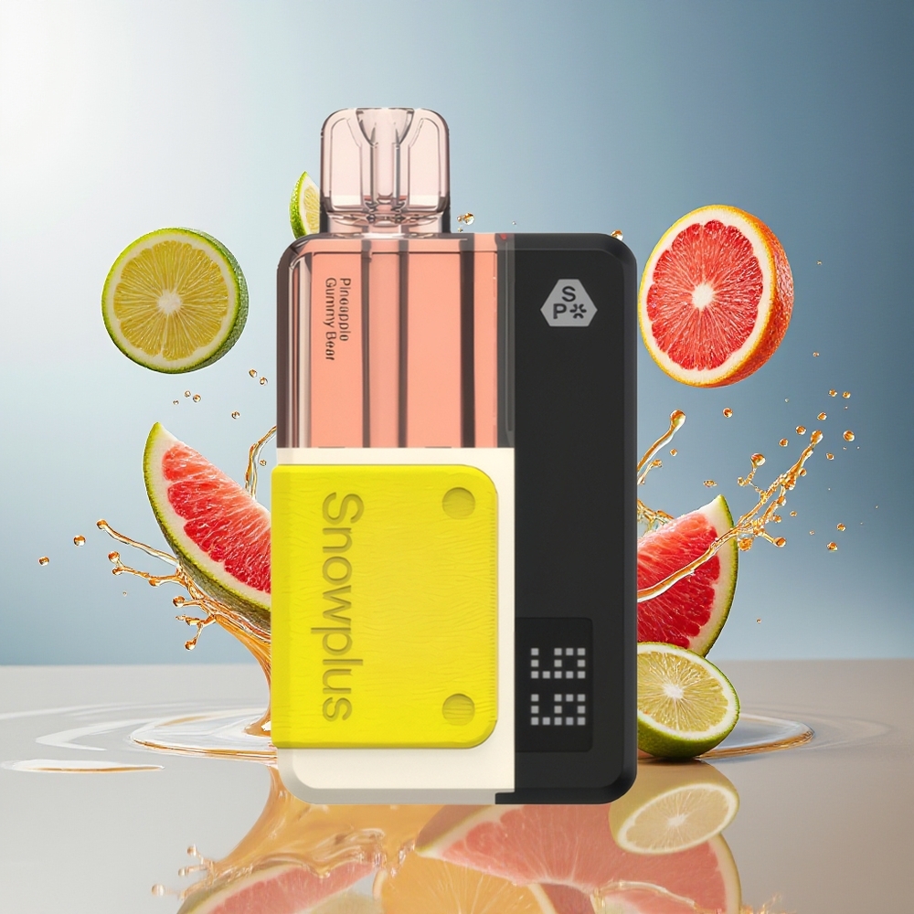 Snowplus Swift 15000 Puffs Norge Engros Pod Kit Ananas Gummibjørn 43x81x25mm 65g Dual Mesh 1000mAh 2+10ml