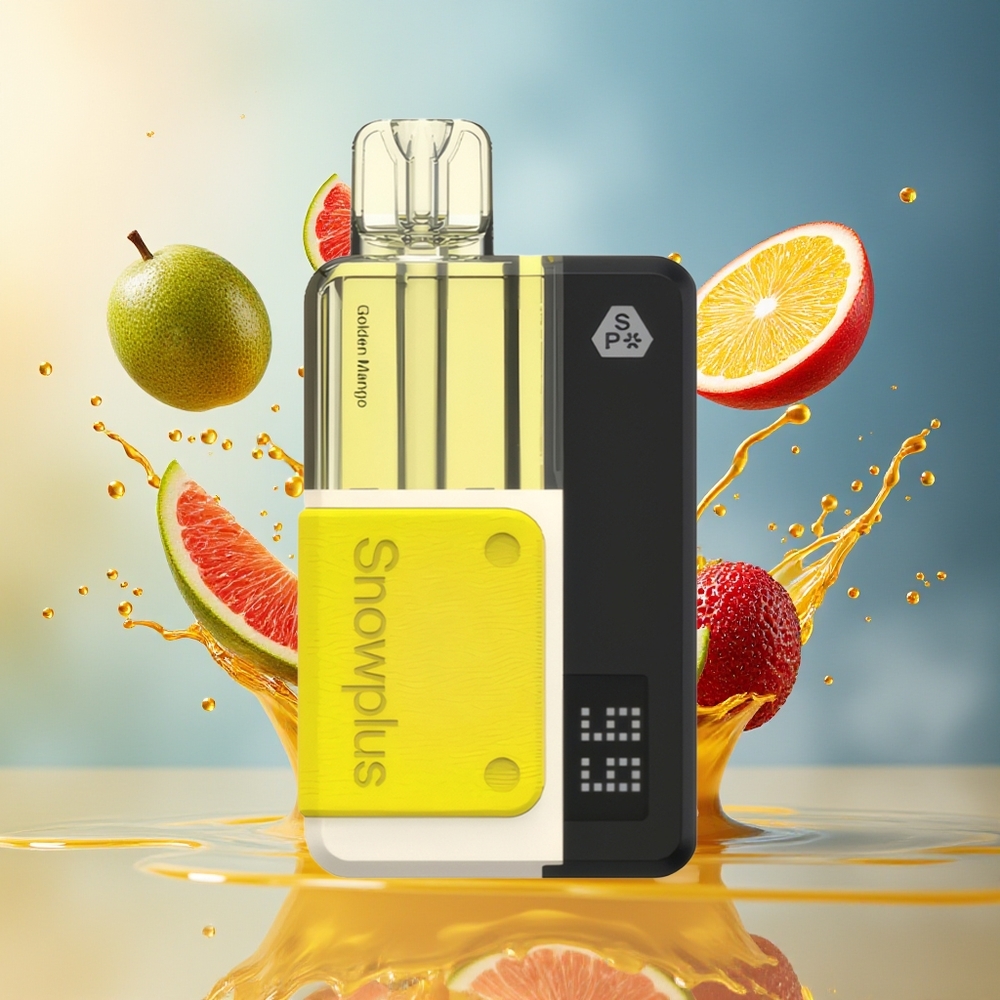 Snowplus Swift 15000 Puffs Pod Kit Gyllen Mango med 1000mAh Batteri og 2+10ml Norge Engros