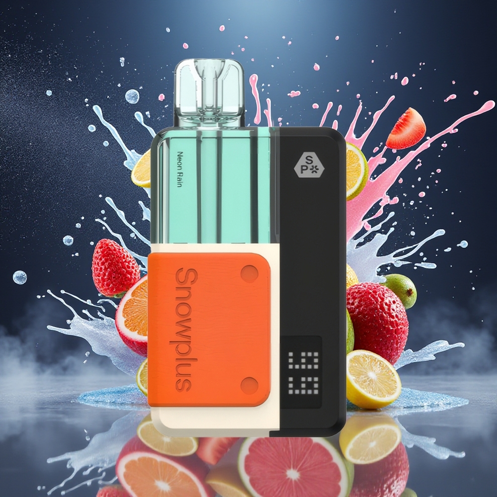 Snowplus Swift 15000 Puffs Pod Kit Neon Regn Norge Engros med Gjenbrukbart Batteri, 2+10 ml Påfyllingssett