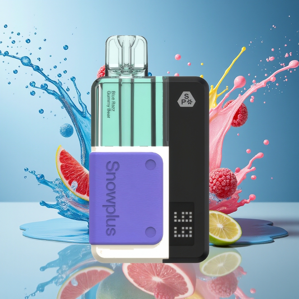Snowplus Swift 15000 Pust Dual Mesh 1000mAh Gjenbrukbar Batteri 2+10ml Blå Bringebær Norge Engros