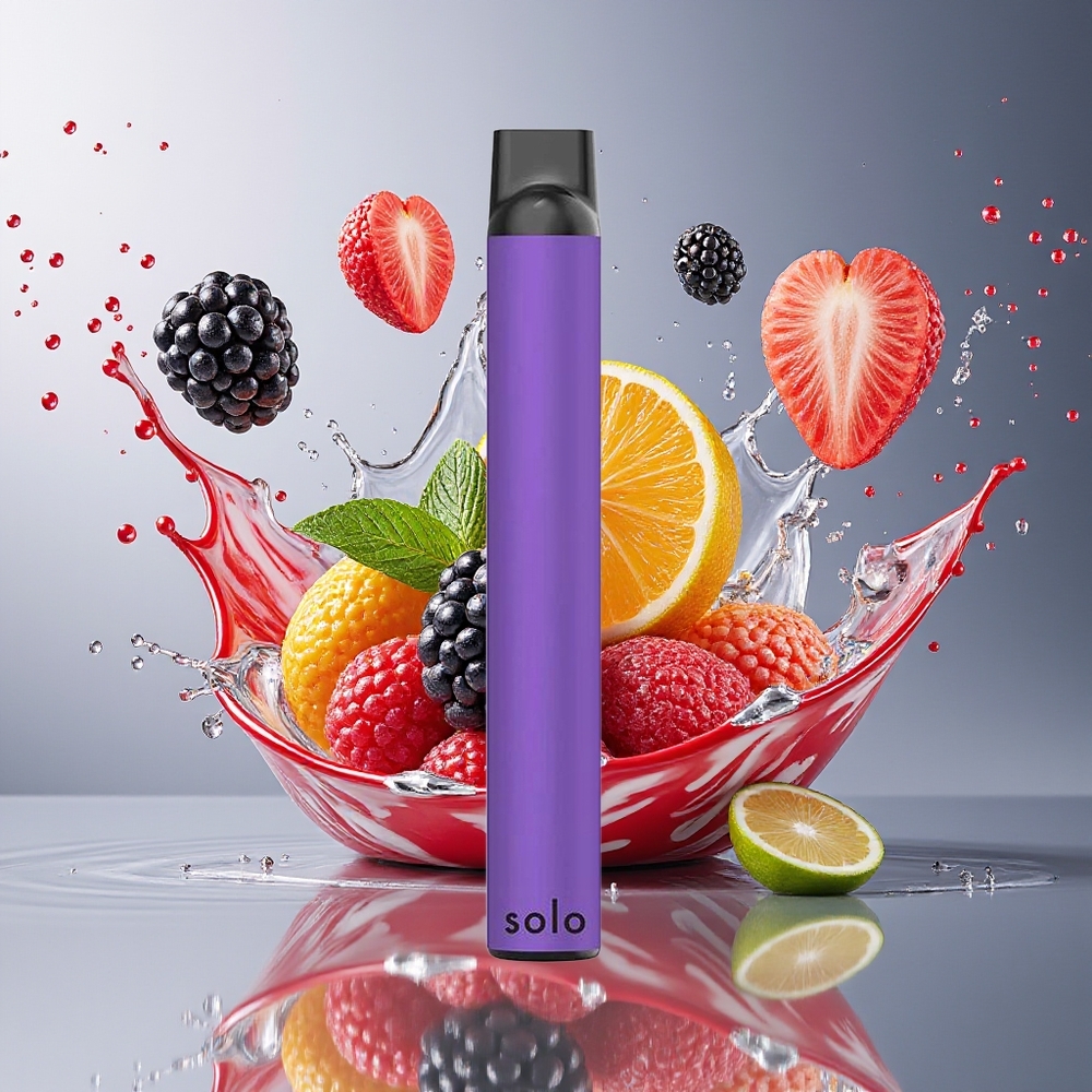Solo 1000 Puffs Engangs Vape Bjørnebær Norge Engros Mesh 3.5ml 550mAh