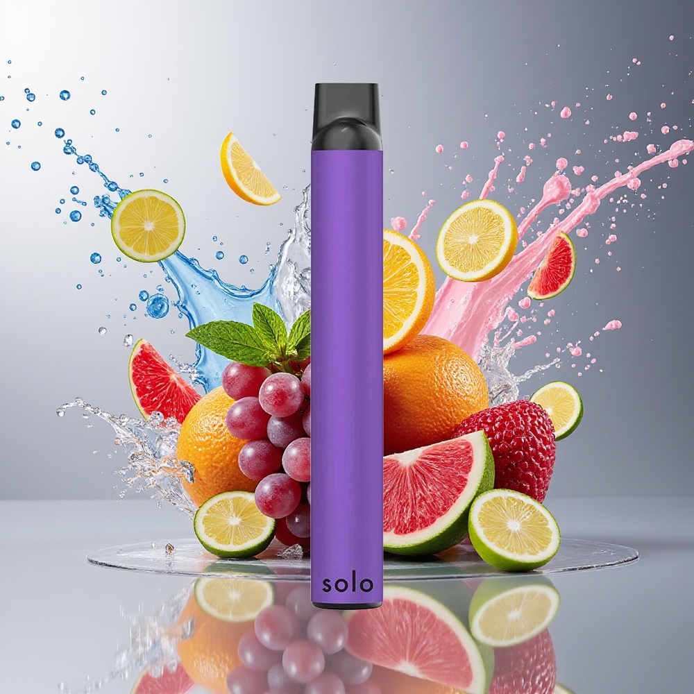 Solo 1000 Puffs Engangs Vape Druemynte Norge Engros Mesh 3.5ml 550mAh