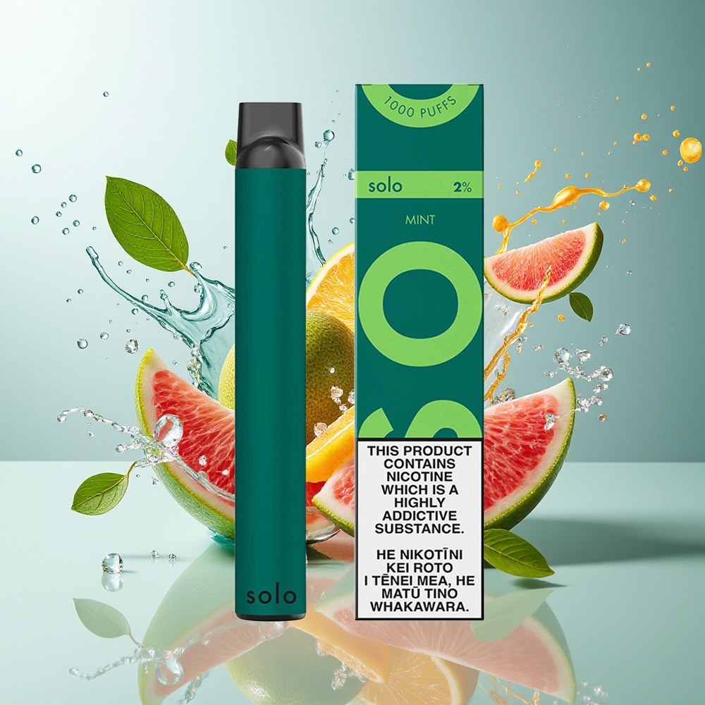Solo 1000 Puffs Engangs Vape Mynte Norge Engros Mesh 3.5ml 550mAh