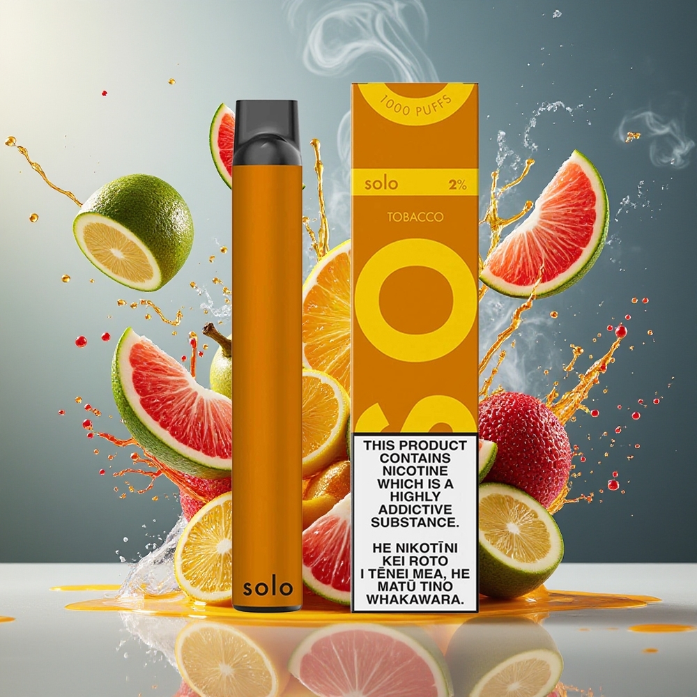Solo 1000 Puffs Engangs Vape Tobakk Norge Engros Mesh 3.5ml 550mAh