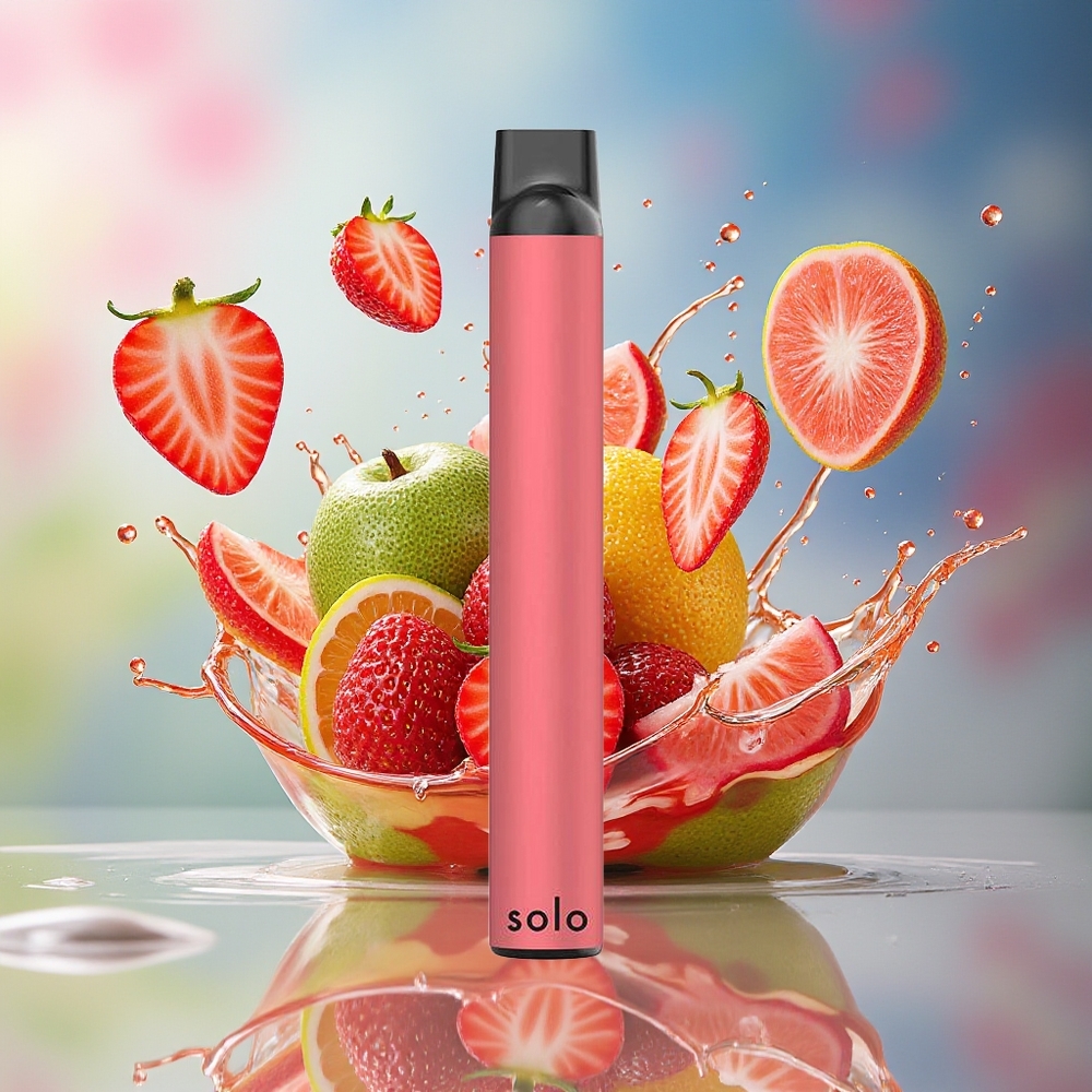 Solo 1000 Puffs Norge Engros Mesh 550mAh Jordbær Guava