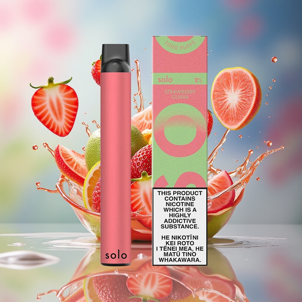 Solo 1000 Puffs Norge Engros Mesh 550mAh Jordbær Guava