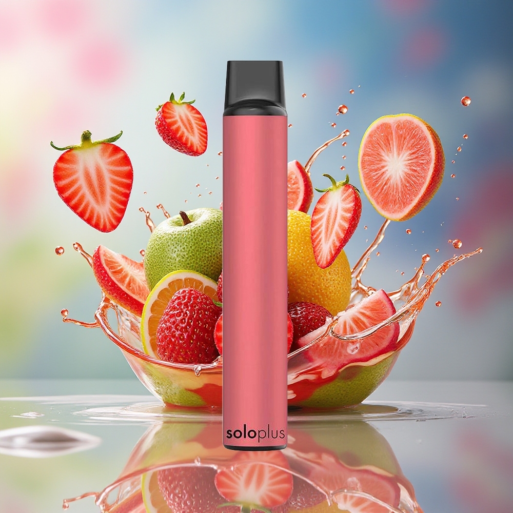 Solo Plus 2800 Norge Engros 6.5ml Mesh Jordbær Guava