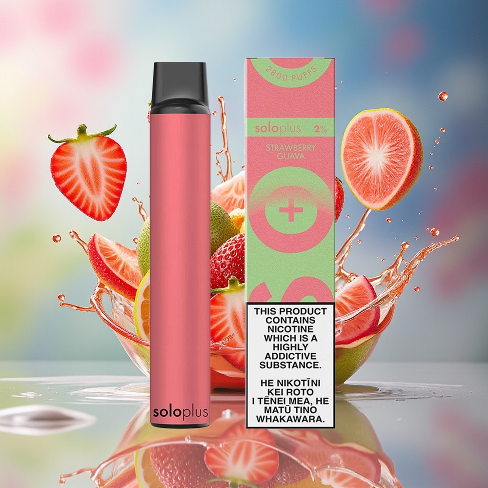 Solo Plus 2800 Norge Engros 6.5ml Mesh Jordbær Guava