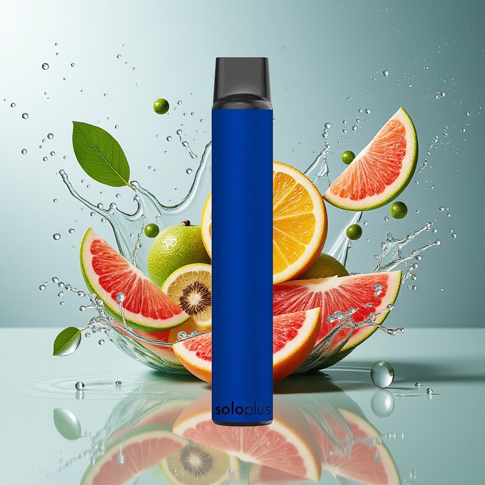 Solo Plus 2800 Puffs Engangs Vape Menthol Norge Engros 6.5ml 950mAh Mesh Coil
