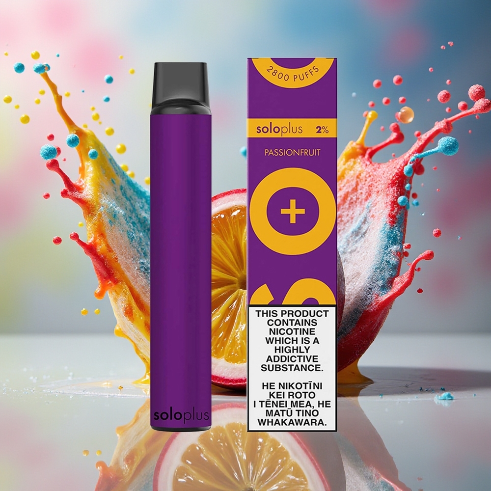 Solo Plus 2800 Puffs Norge Engros 6,5ml 950mAh Mesh Coil Passionsfrukt