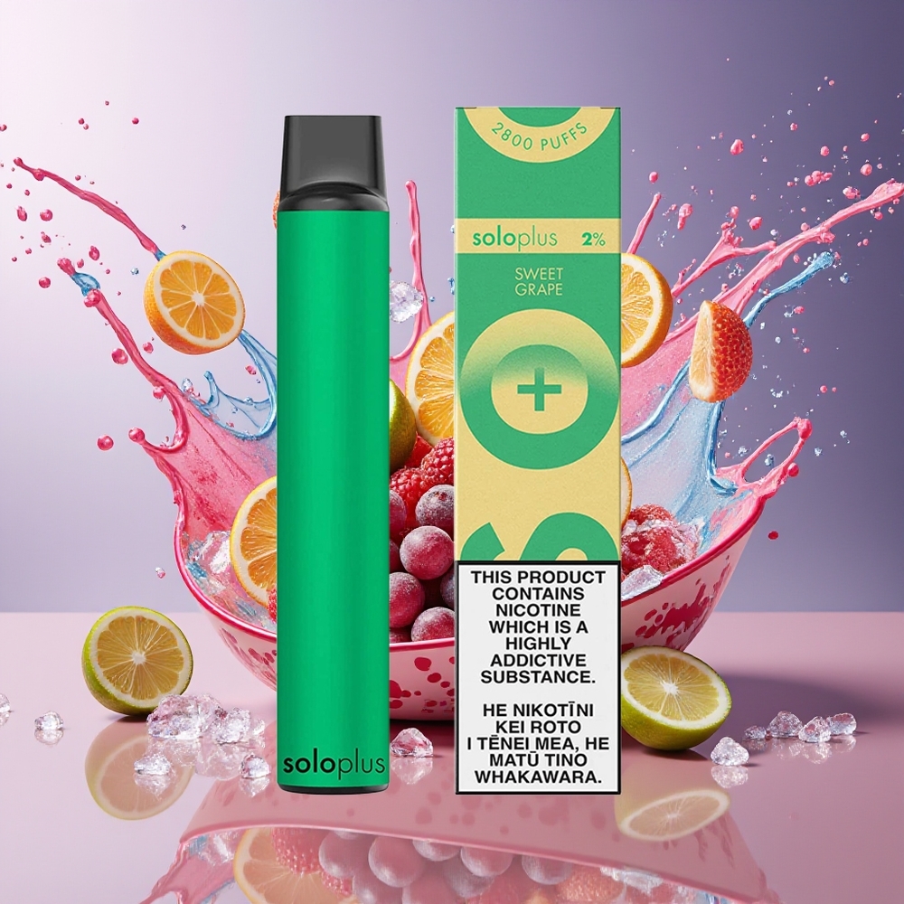 Solo Plus 2800 Puffs Norge Engros 6.5ml Mesh Søt Drue Engangsdamper