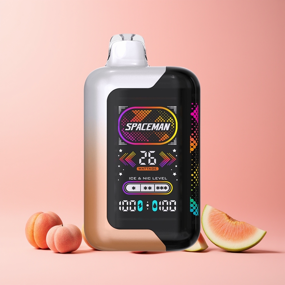 SPACEMAN SP40000 2-hulls 20ml 50mg Norge Engros Saftig Fersken Vannmelon