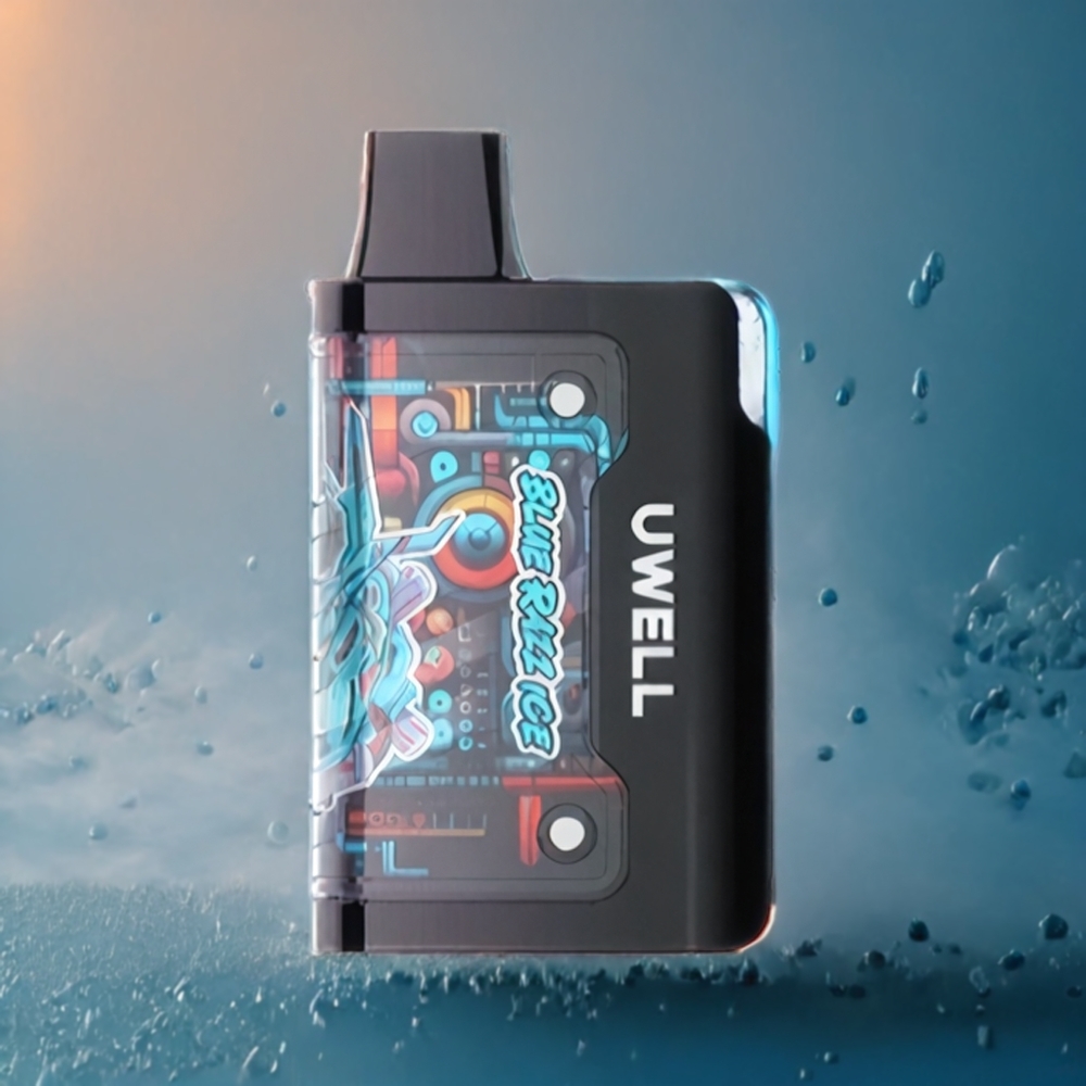 UWELL Cyberbar 8000 1.0 ohm 16 ml Blå Bringebær Norge Engros