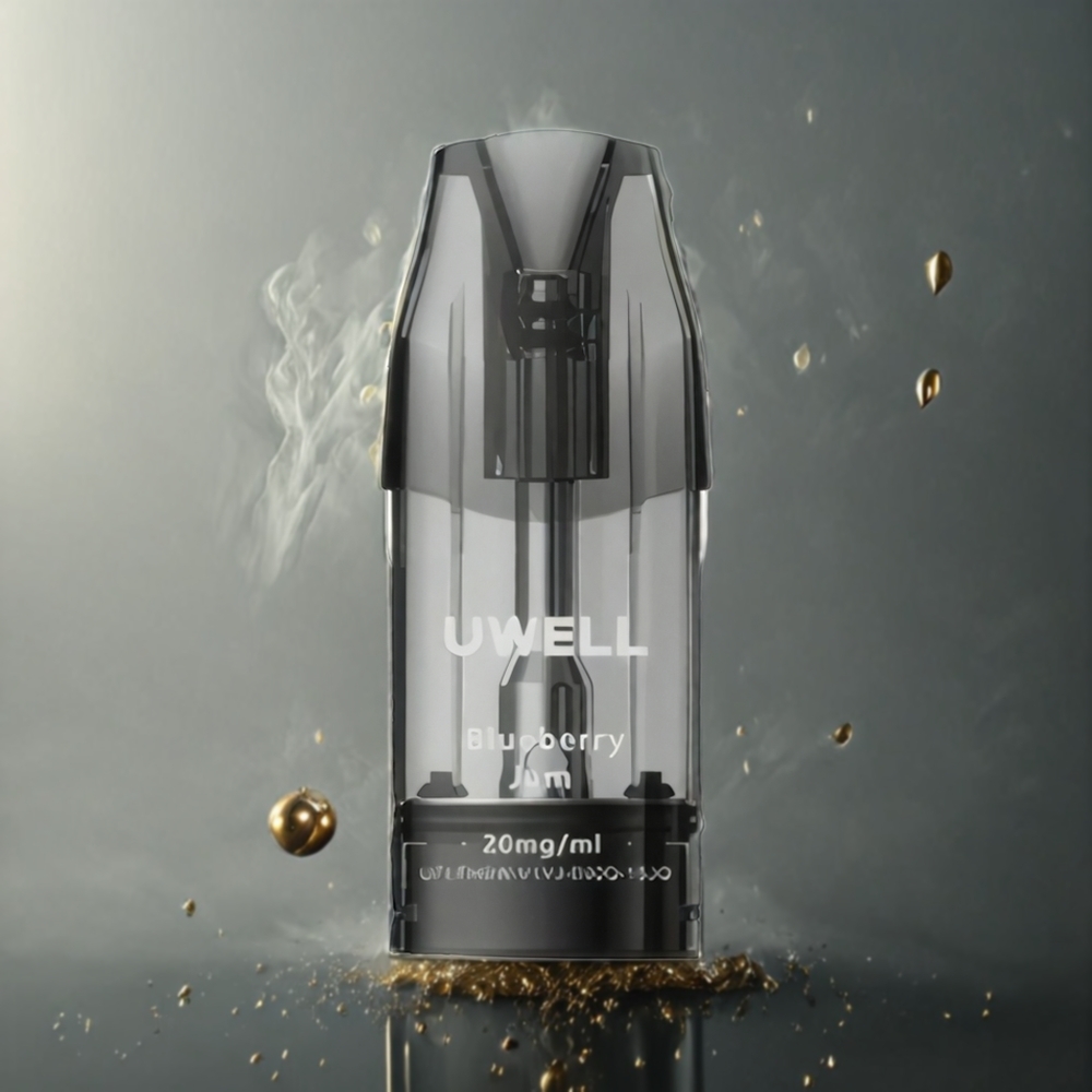 UWELL DQ600 Pod System Luksus Gull Norge Engros 600mAh Type-C 1.2 ohm Mesh Coil
