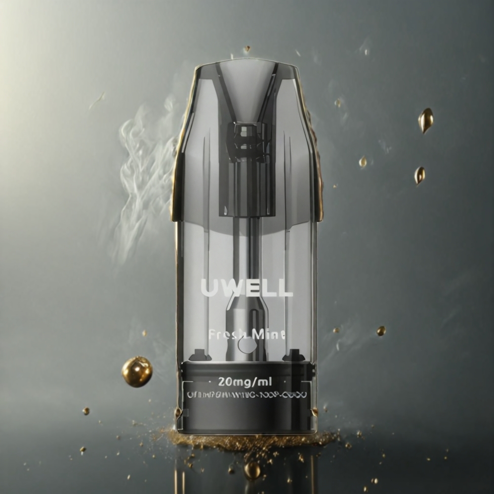 UWELL DQ600 Pod System Luksus Gull Norge Engros 600mAh Type-C 1.2 ohm Mesh Coil