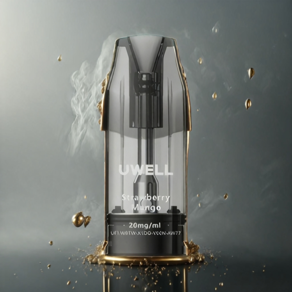UWELL DQ600 Pod System Luksus Gull Norge Engros 600mAh Type-C 1.2 ohm Mesh Coil