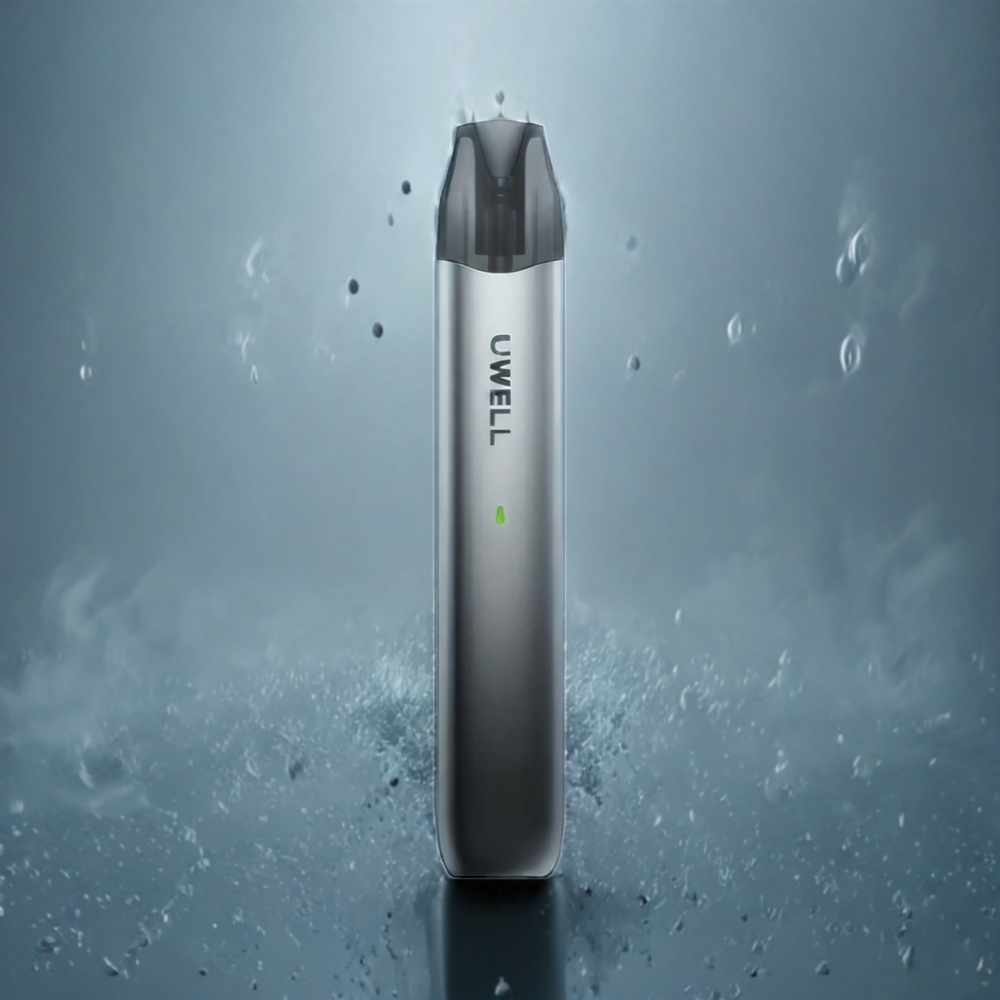 UWELL DQ600 Pod System Sølvgrå Norge Engros 1.2 ohm Mesh Coil 600 mAh 2 ml
