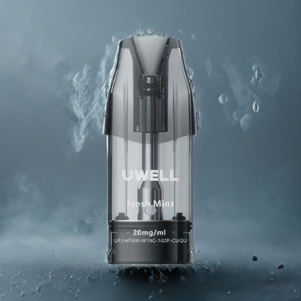 UWELL DQ600 Pod System Sølvgrå Norge Engros 1.2 ohm Mesh Coil 600 mAh 2 ml