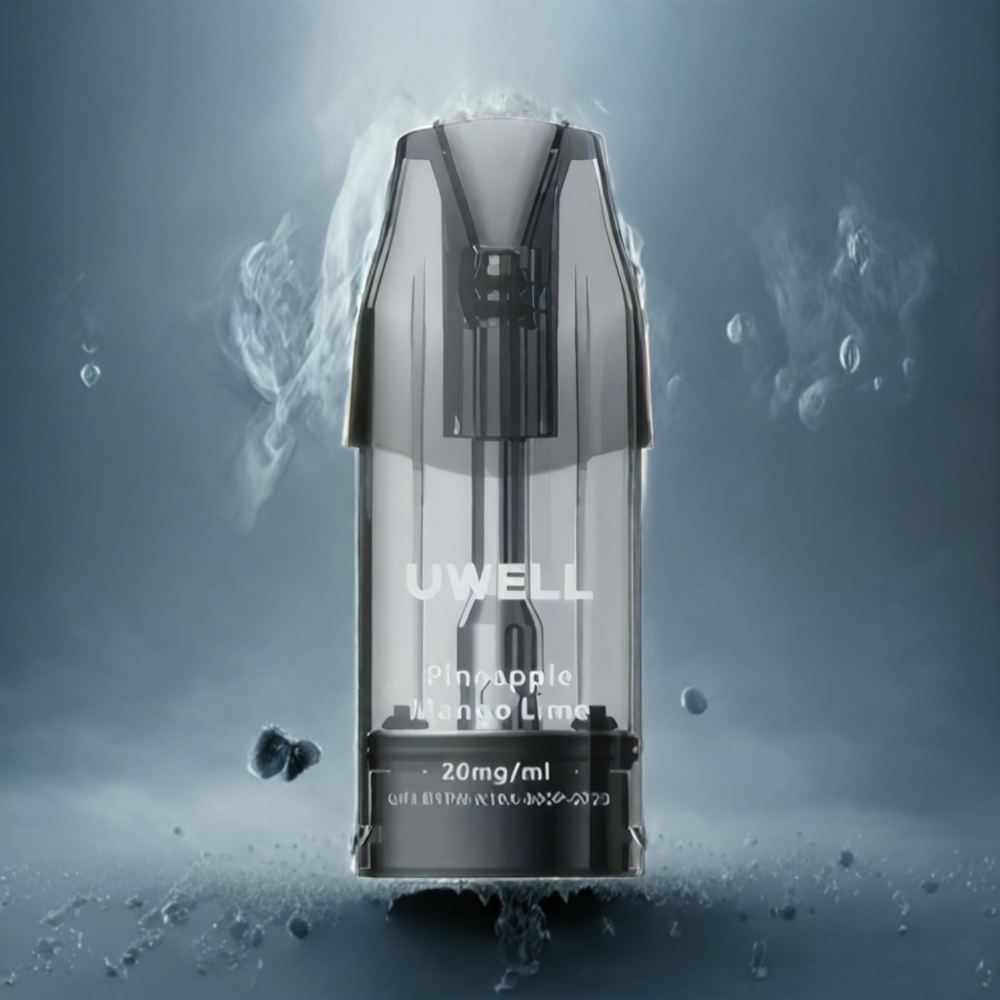 UWELL DQ600 Pod System Sølvgrå Norge Engros 1.2 ohm Mesh Coil 600 mAh 2 ml