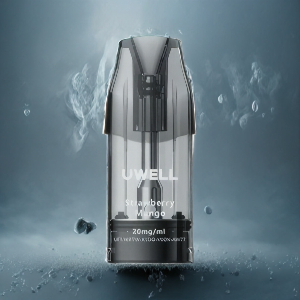UWELL DQ600 Pod System Sølvgrå Norge Engros 1.2 ohm Mesh Coil 600 mAh 2 ml