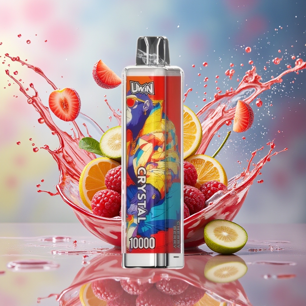 UWIN Crystal 10000 Puffs Engros Norge RGB Lys Kirsebær Bær