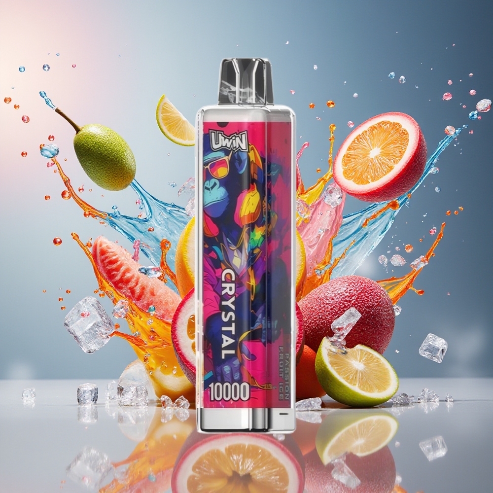 UWIN Crystal 10000 Puffs Norge Engros Passionsfrukt Is RGB Lys