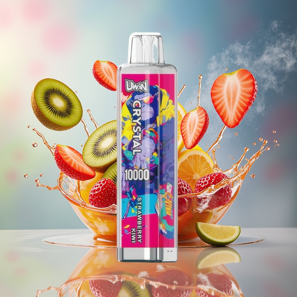 UWIN Crystal 10000 Puffs Norge Engros RGB Jordbær Kiwi