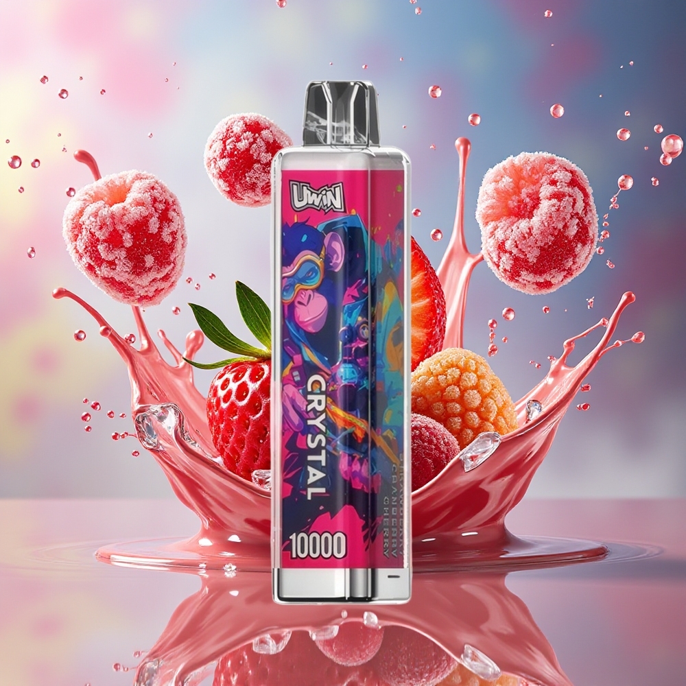 UWIN Crystal 10000 Puffs Norge Engros RGB Jordbær Tranebær Kirsebær