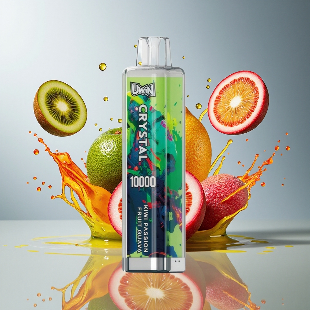UWIN Crystal 10000 Puffs Norge Engros RGB Lys Kiwi Pasjonsfrukt Guava