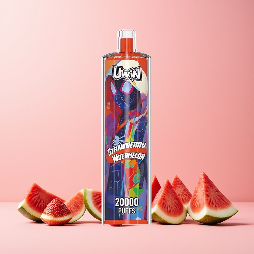 Uwin Shisha Hookah Crystal 20000 Puffs Jordbær Vannmelon Norge Engros 22ml Type-C Mesh