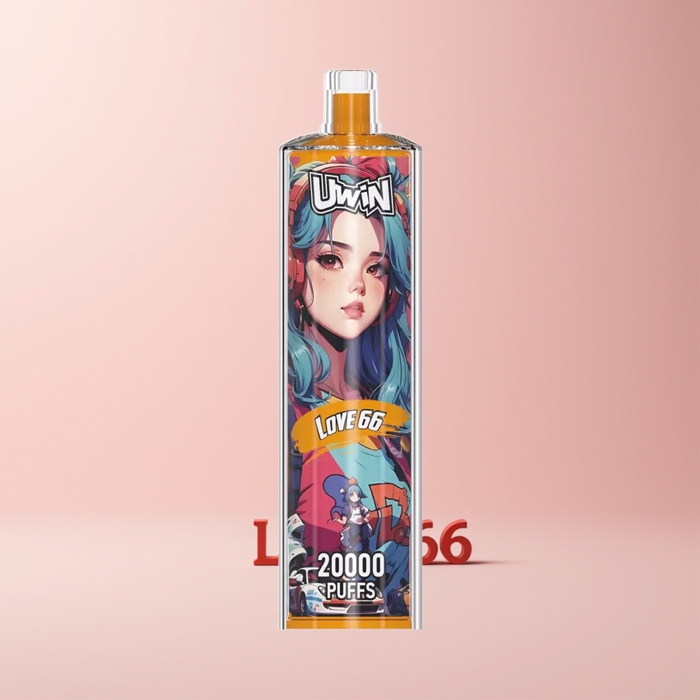 Uwin Shisha Hookah Crystal 20000 Puffs Kjærlighet 66 Norge Engros 22ml Mesh Coil Type-C 650mAh