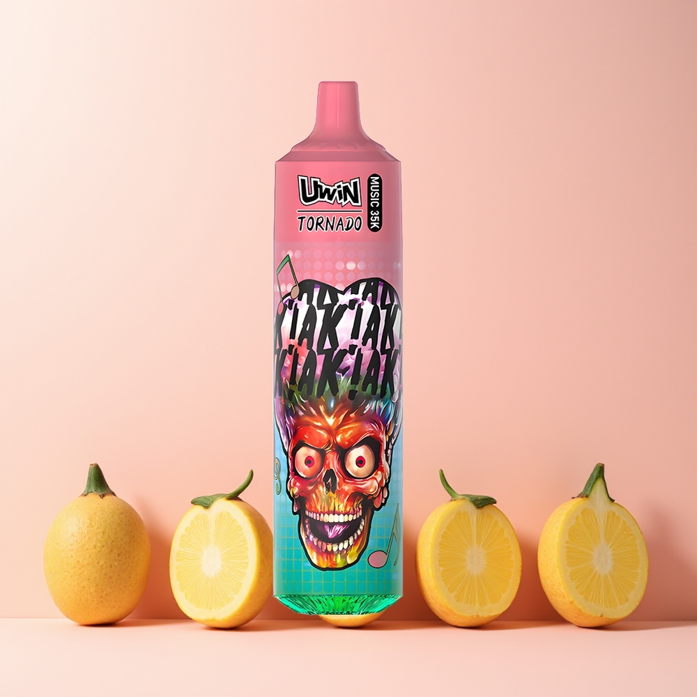Uwin Tornado 35K Music Norge Engros Oppladbar 600mAh Fersken Mango Ananas