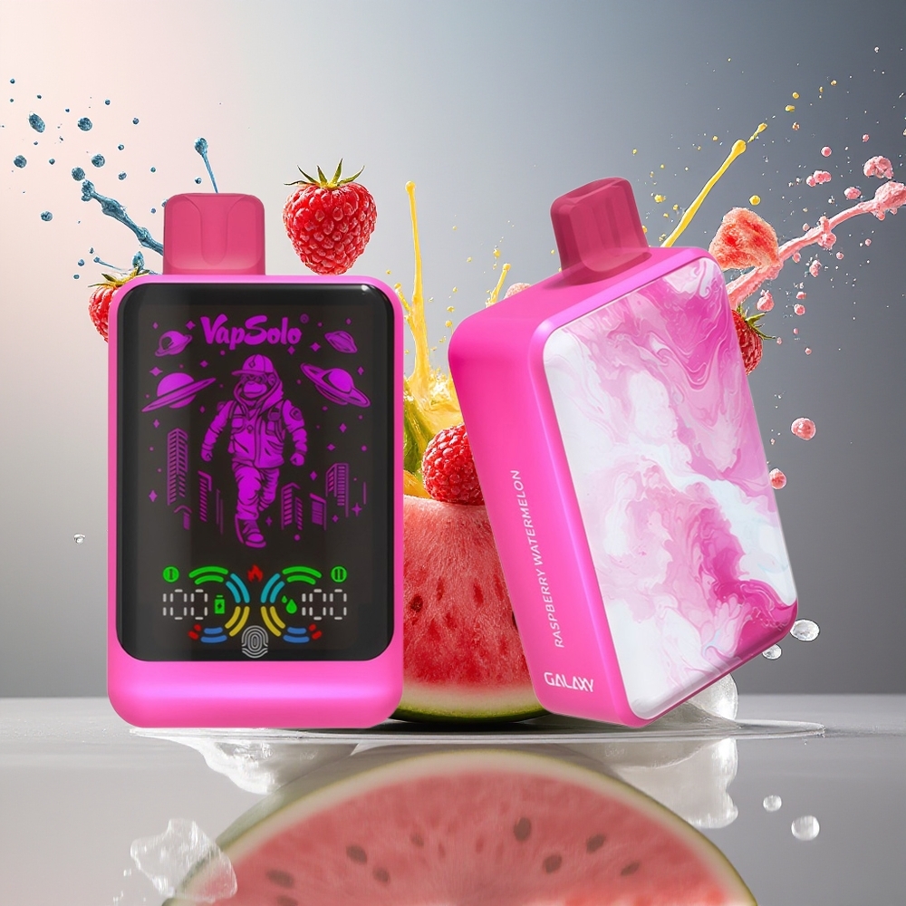 VapSolo GALAXY 30000 Puffs 40ml 850mAh Type-C Norge Engros Bringebær Vannmelon