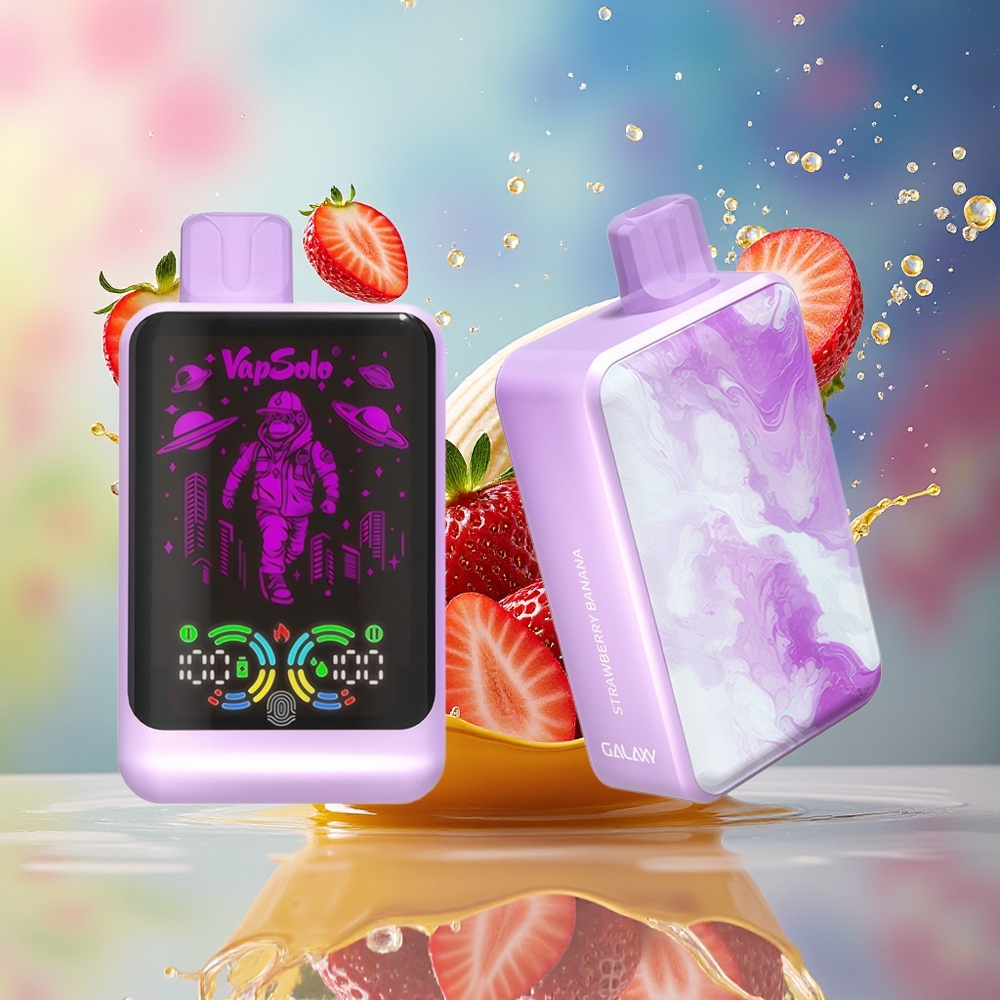 VapSolo GALAXY 30000 Puffs Norge Engros 40ml Type-C Jordbær Banan