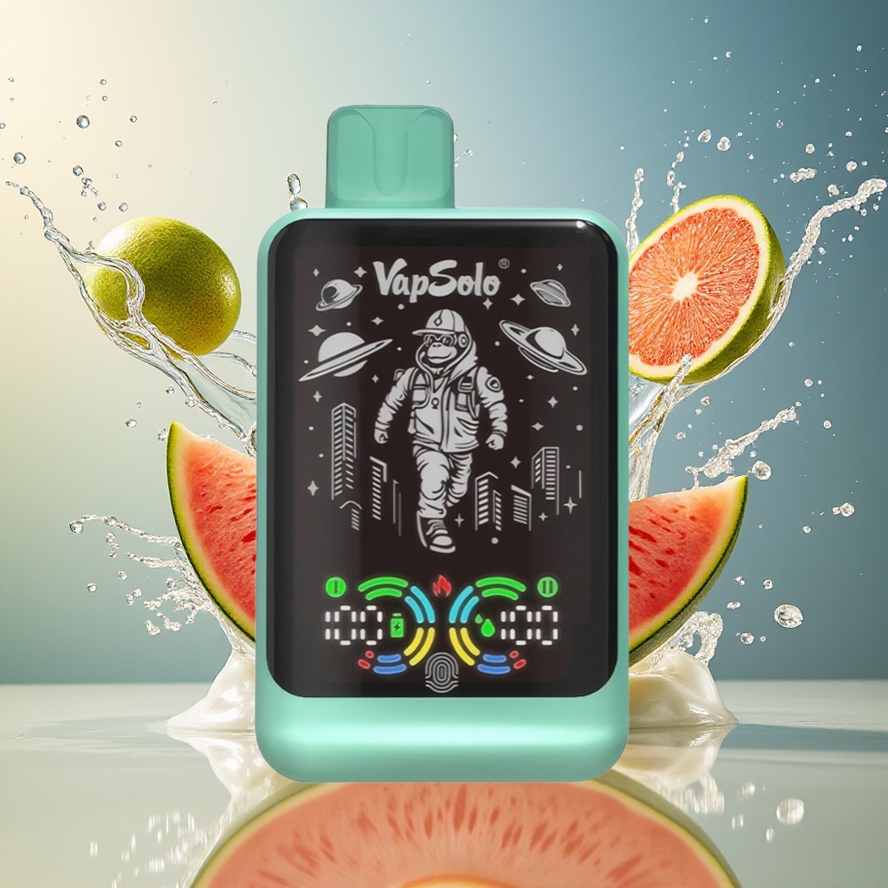 VapSolo GALAXY 30000 Puffs Norge Engros Engangsdamper 850mAh Type-C Trippel Melon