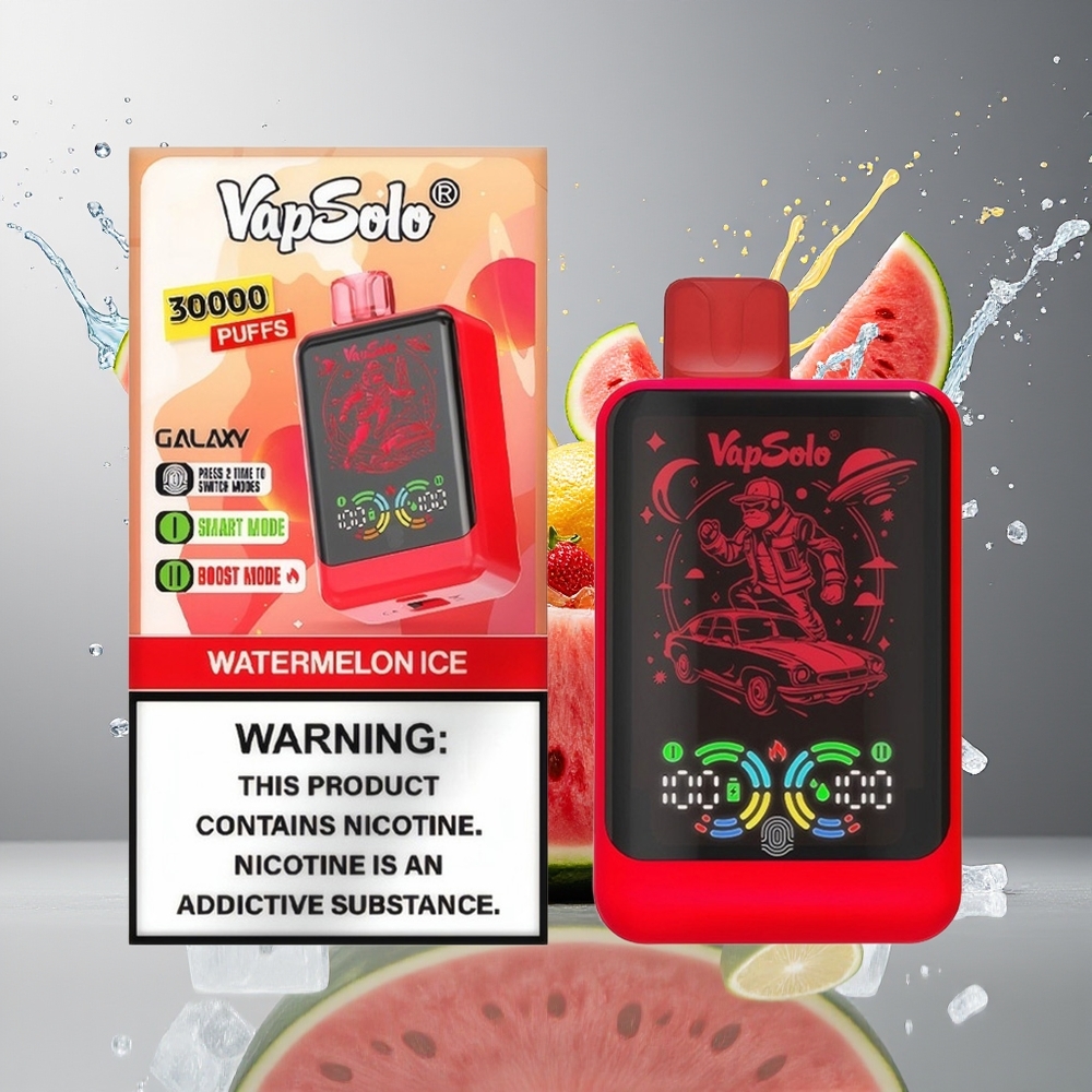 VapSolo GALAXY 30000 Puffs Norge Engros Type-C 850Mah Vannmelon Is