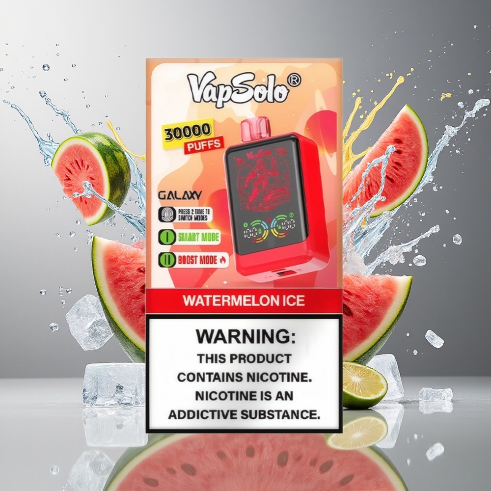 VapSolo GALAXY 30000 Puffs Norge Engros Type-C 850Mah Vannmelon Is