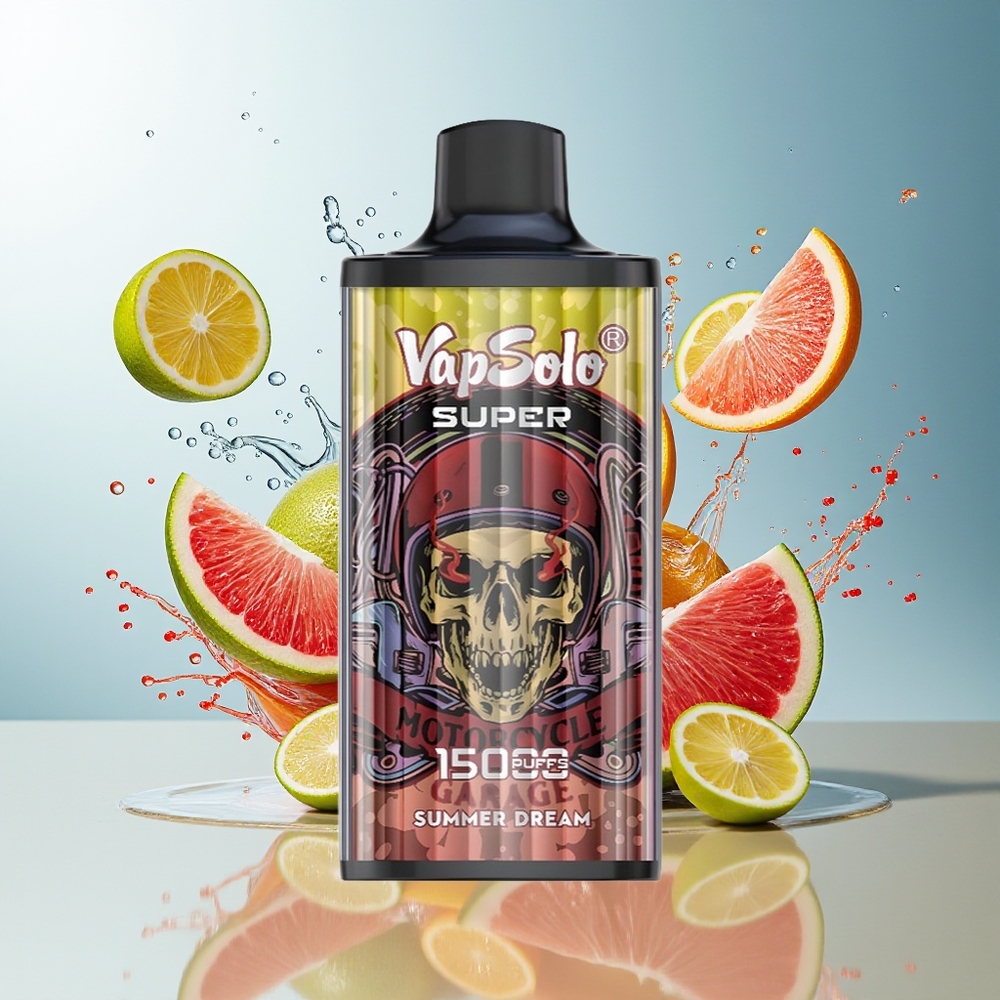 VapSolo Super 15000 Puffs 40ml Norge Engros Type-C 850mah Sommerdrøm