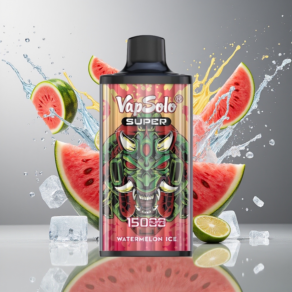 VapSolo Super 15000 Puffs Norge Engros 40ml 850mah Type-C Vannmelon Is