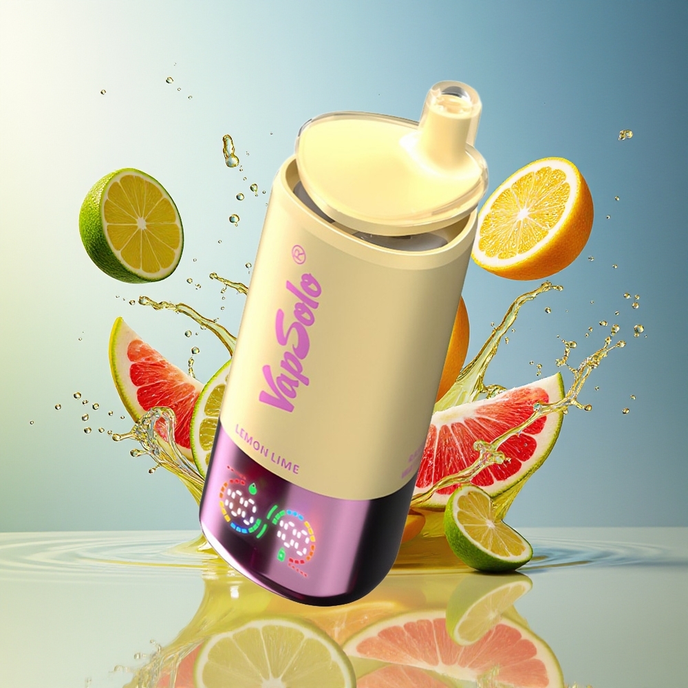 VapSolo Tripe 30000 Puffs 40ml 3 Tank Type-C Norge Engros Sitron Lime