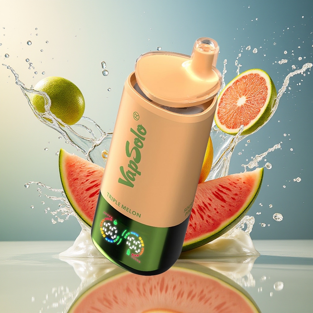 VapSolo Tripe 30000 Puffs Norge Engros Type-C 40ml Tredobbelt Melon